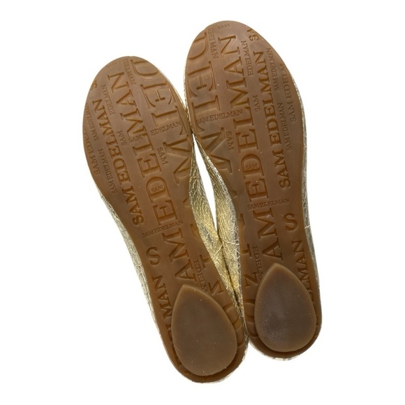Sam Edelman Women's Caper Ballet Flat, Light Gold Boa Print size 10 M - Picture 9 of 9